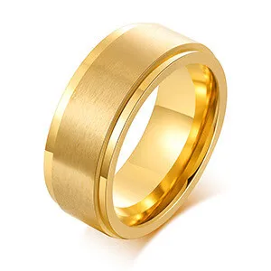 Wholesale Stainless Steel Spinner Black Ring Band