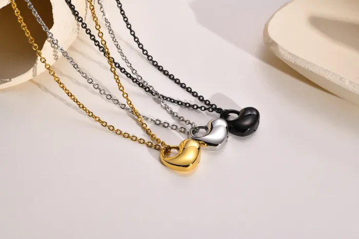 Wholesale Stainless Steel Heart-shaped Urn Pendant