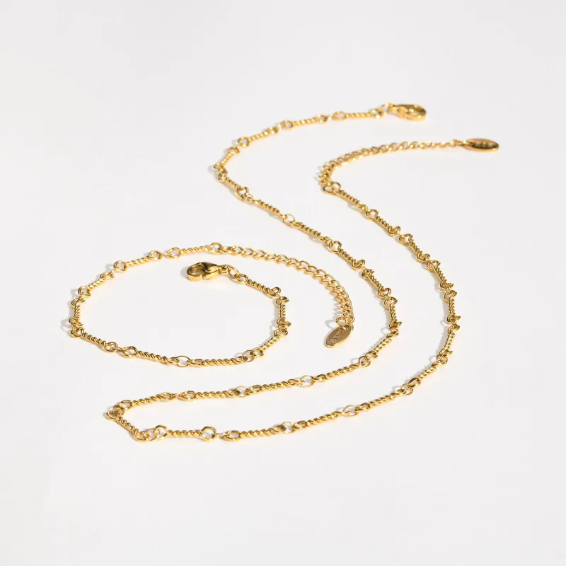 Wholesale Stainless Steel Twisted Gold Bracelet