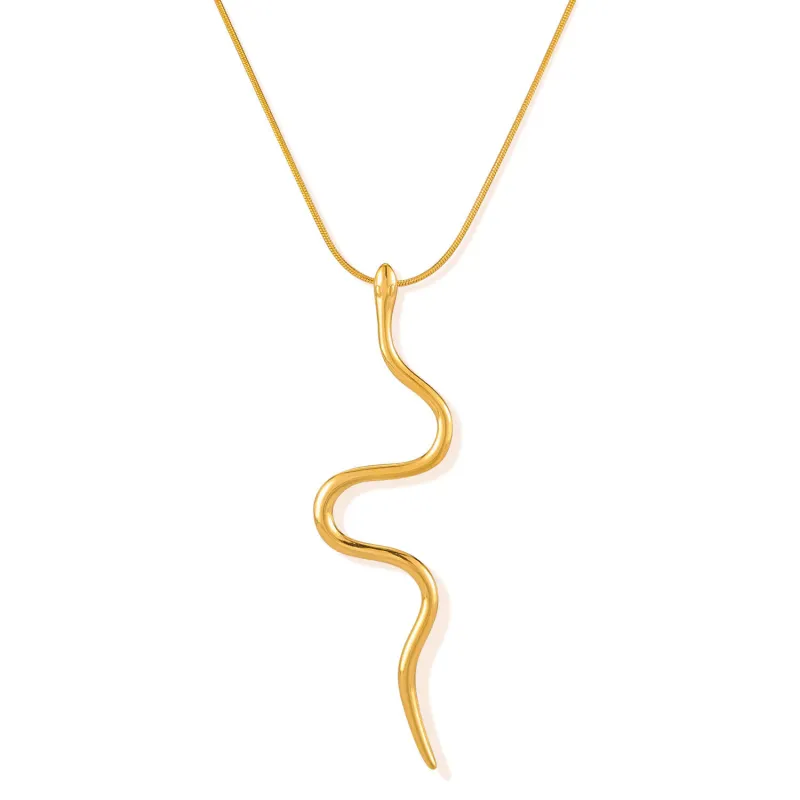 Wholesale Stainless Steel Women Snake Necklace