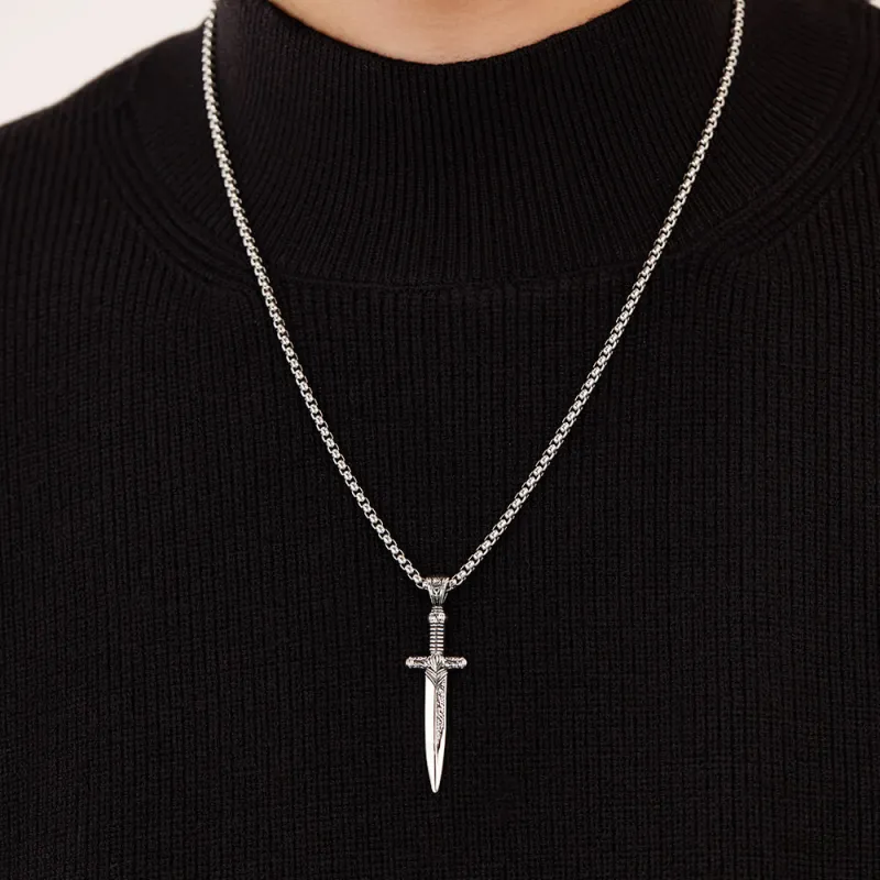 Wholesale Stainless Steel Sword Pendant Necklace