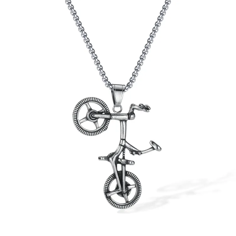 Wholesale Stainless Steel Bicycle Necklace