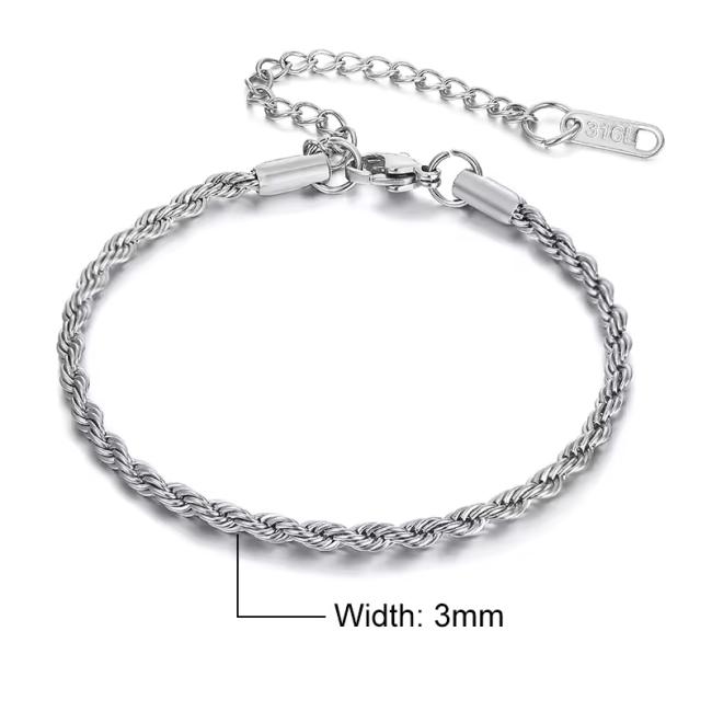 Rope Chain Bracelets for Men
