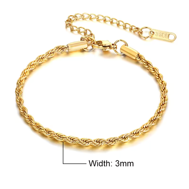 Rope Chain Bracelets for Men