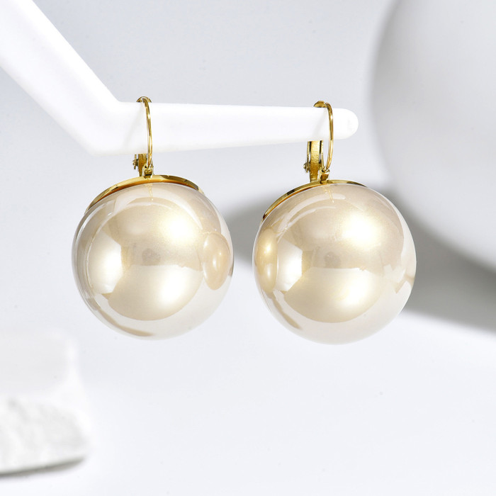 Wholesale Stainless Steel Oversized Orb Earrings
