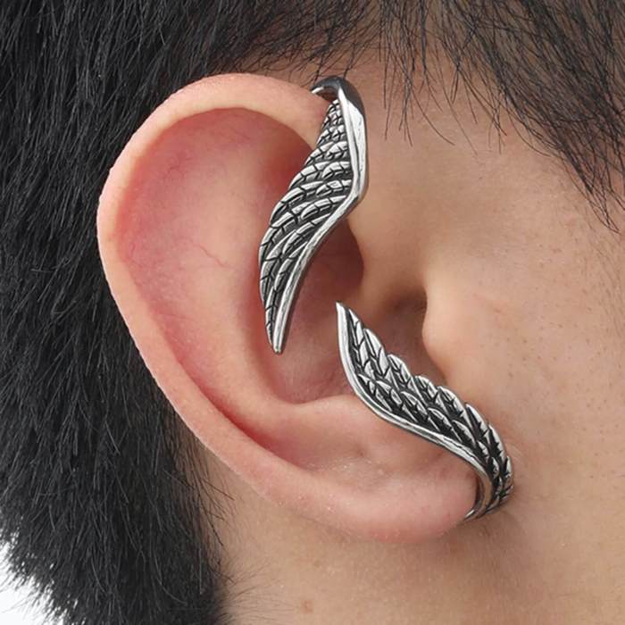 Wholesale Stainless Steel Winged Left Ear Clip