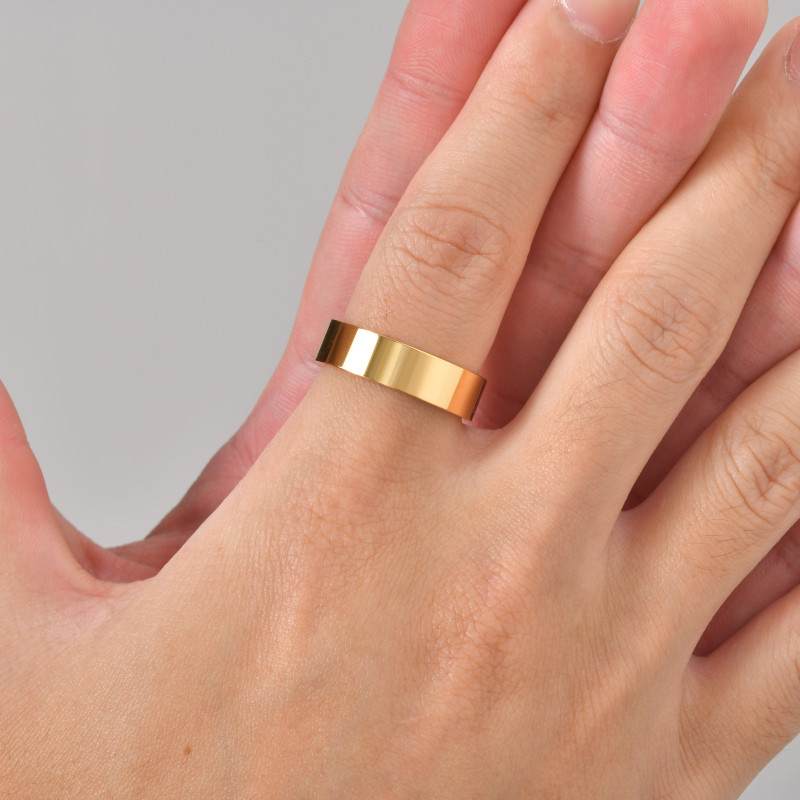 Wholesale Minimalist Stainless Steel Gold Band