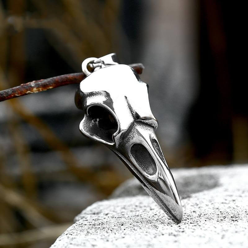 Wholesale Stainless Steel Raven Skull Pendent