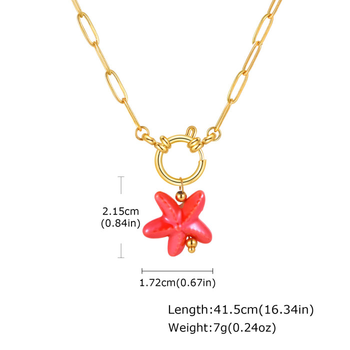 Wholesale Stainless Steel Ocean Theme Necklace