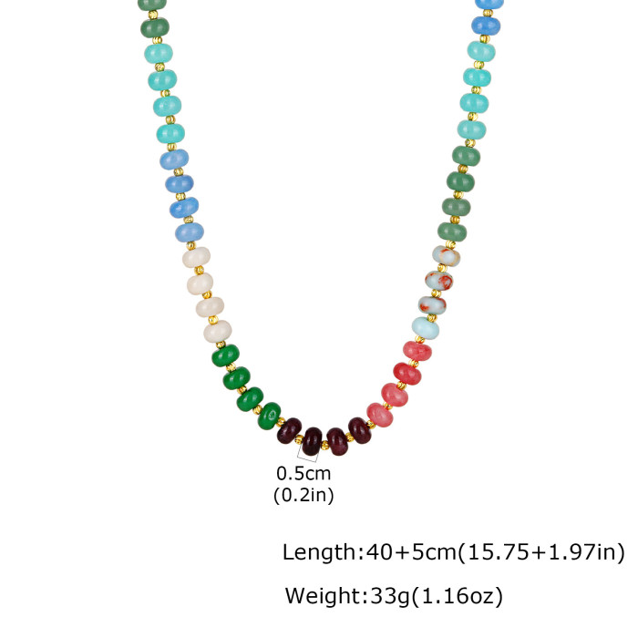 Wholesale Natural Gemstone Abacus Beaded Choker