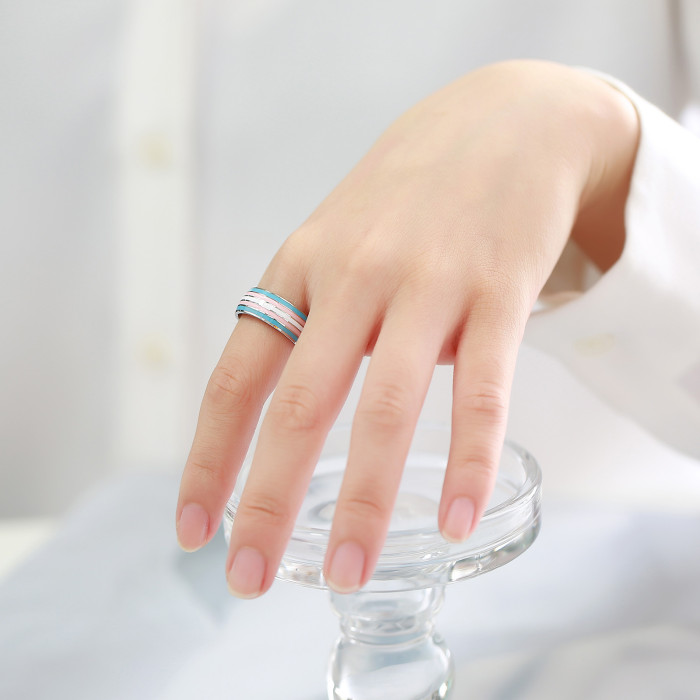 Wholesale Stainless Steel 2021 New Style Rainbow Ring