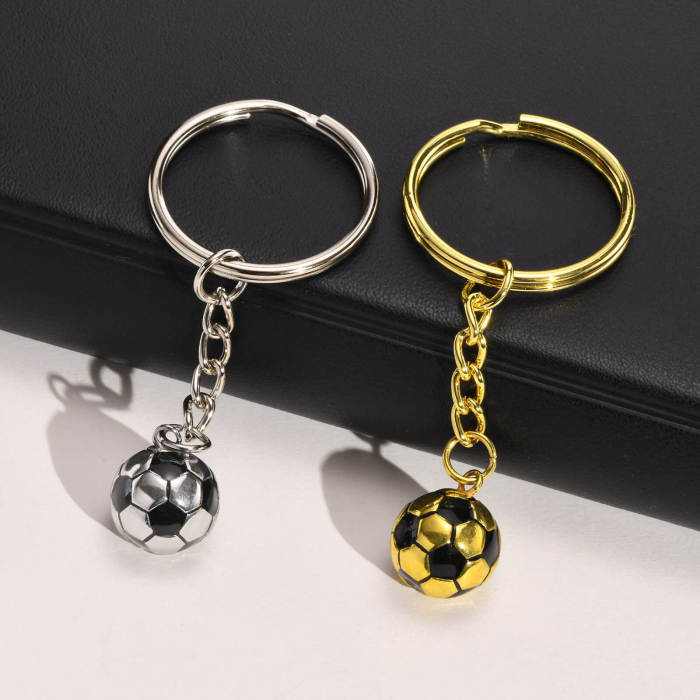 Wholesale Stainless Steel Mens Football Keyring