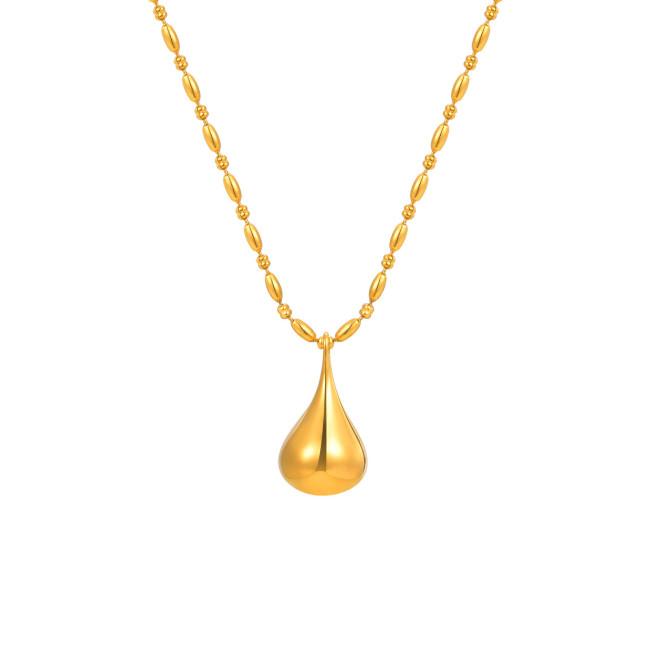Wholesale Stainless Steel Teardrop Pendant Necklace