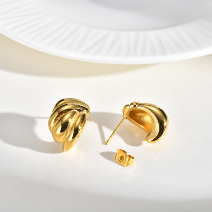 Gold Plated Knot Stud Earrings Wholesale