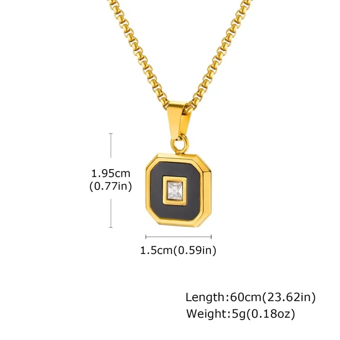 Wholesale Stainless Steel Lapis Lazuli Zircon Pendant