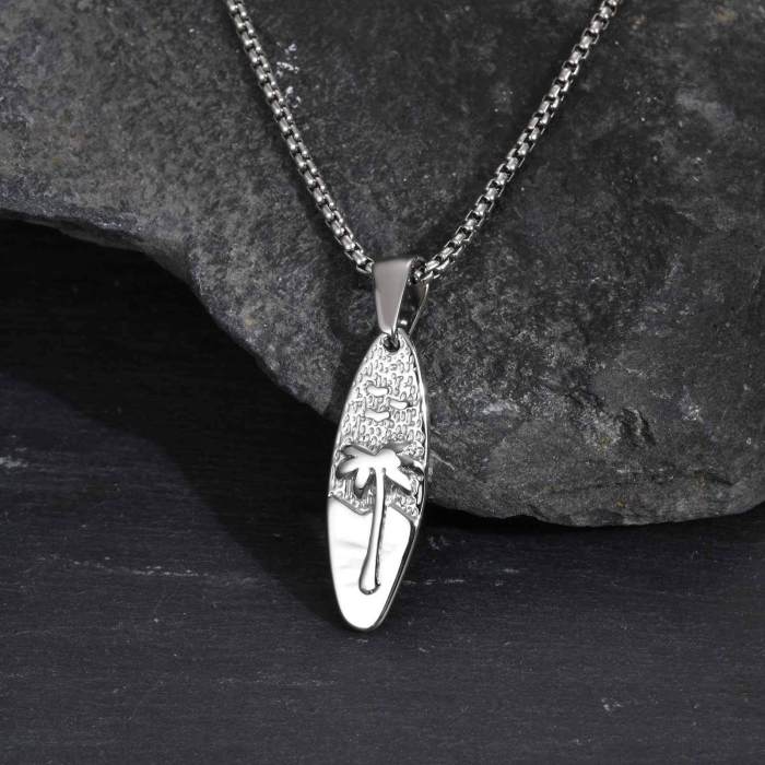 Wholesale Stainless Steel Coconut Tree Necklace