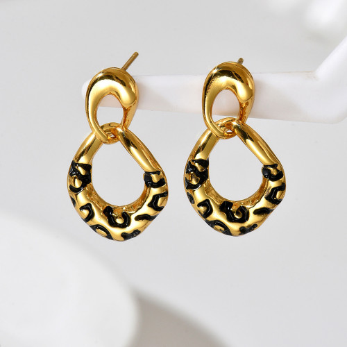 Wholesale Stainless Steel Leopard Earrings