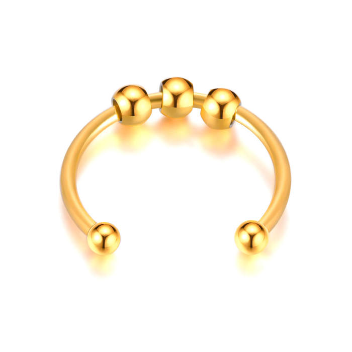 Wholesale Stainless Steel Open Women's Ball Ring