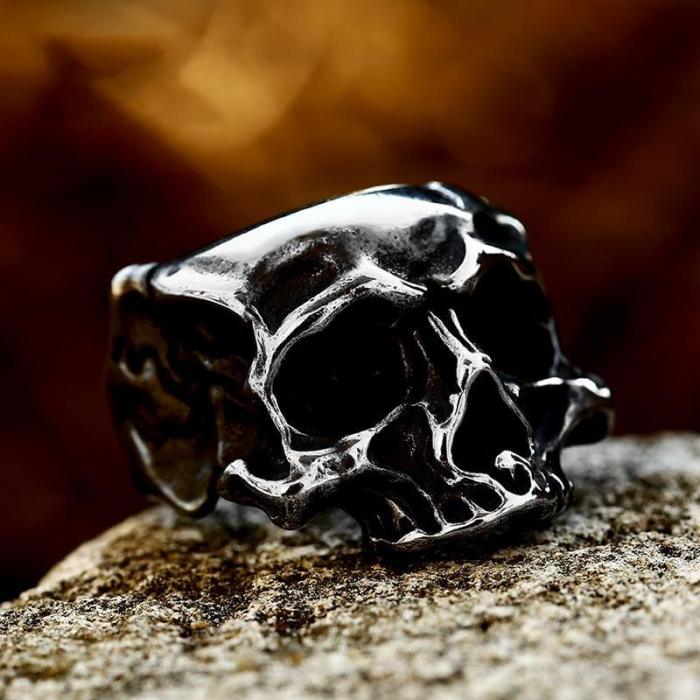 Wholesale Stainless Steel 322 Skull and Bones Ring