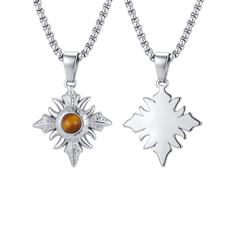 Wholesale Stainless Steel Sun Compass Pendant