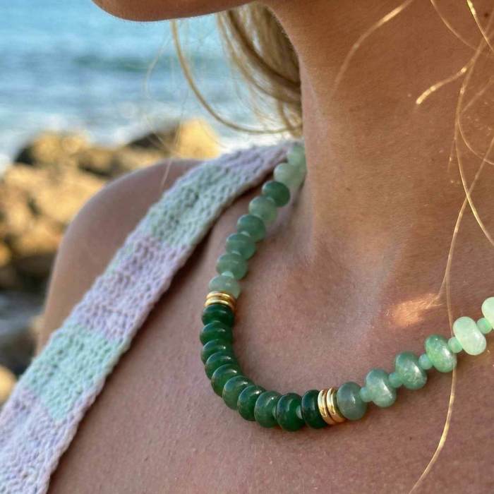 Wholesale Natural Gemstone Abacus Beaded Choker
