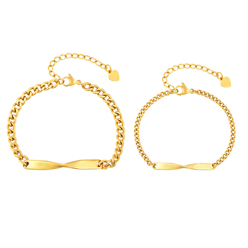 Wholesale Stainless steel Möbius Couple Bracelet