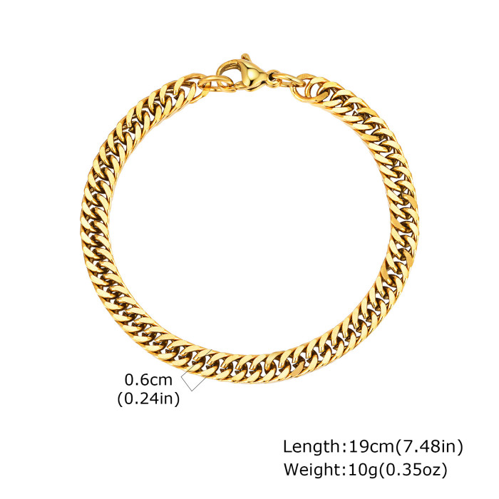 Wholesale Stainless Steel Cuban Link Bracelet