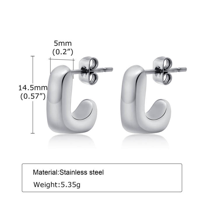 Wholesale Stainless Steel Chunky Hoop Earrings