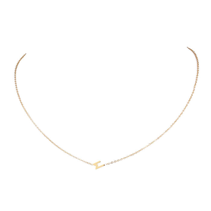Wholesale Stainless Steel Initial Letter M Necklace