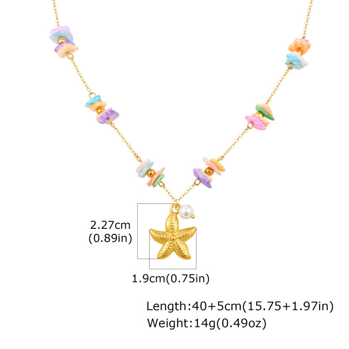 Wholesale Stainless Steel Starfish Pendant Necklace