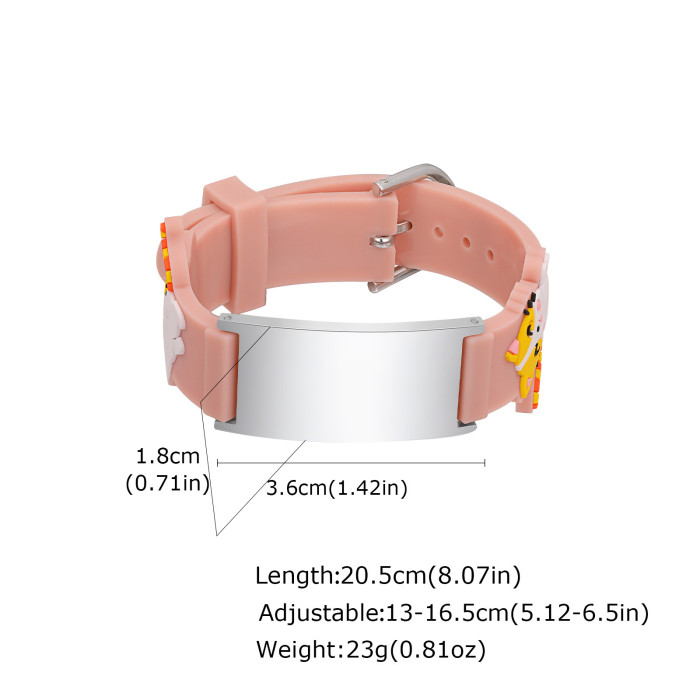 Wholesale Personalized Silicone Kids ID Bracelet
