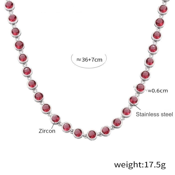 Wholesale 3A Zirconia PVD Plated Stainless Steel Jewelry Set