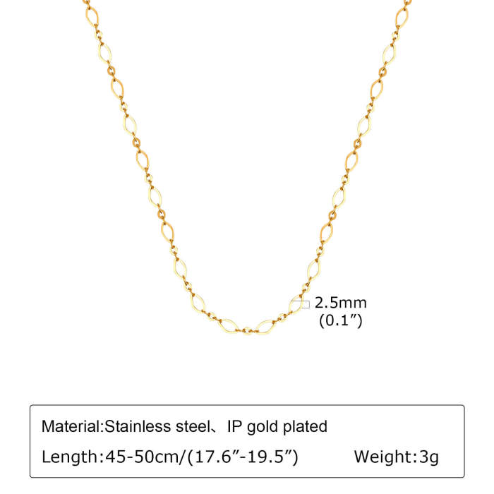 Wholesale Stainless Steel Gold Handmade Necklace Bracelet Set