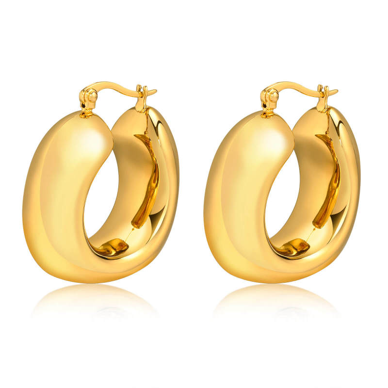 Wholesale Stainless Steel Chunky U Shape Hoop Earrings