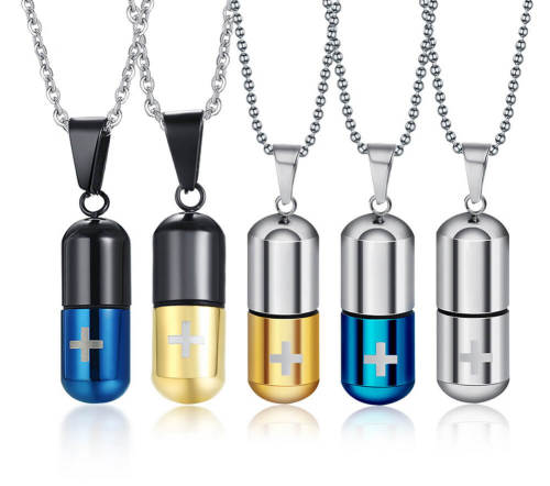 Wholesale Stainless Pill Capsule Cremation Pendant