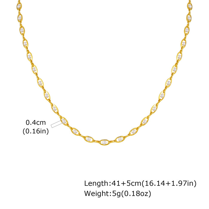 Wholesale Copper Imitation Pearl Necklace