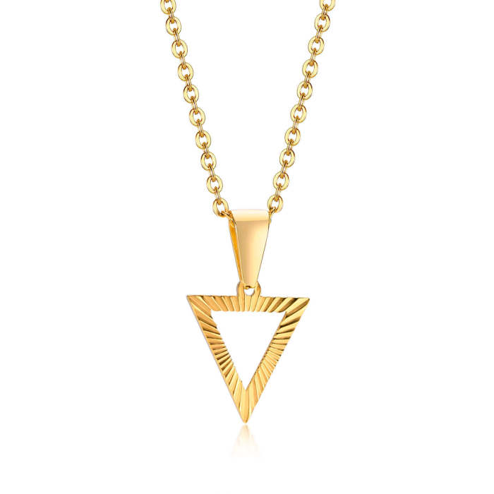 Wholesale Stainless Steel Pleated Heart Necklace for Women