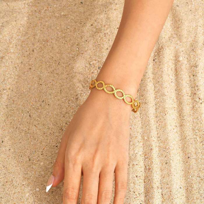 Wholesale Stainless Steel Twist Open Bangles