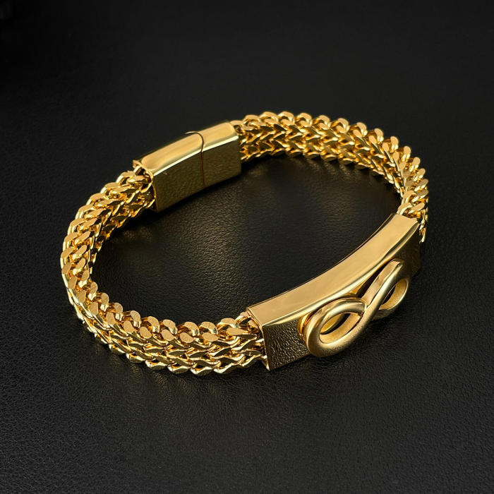 Wholesale Stainless Steel Men Bracelet with Infinity