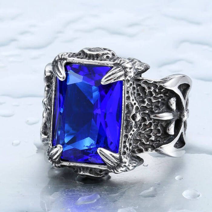 Wholesale Stainless Steel Gemstone Ring