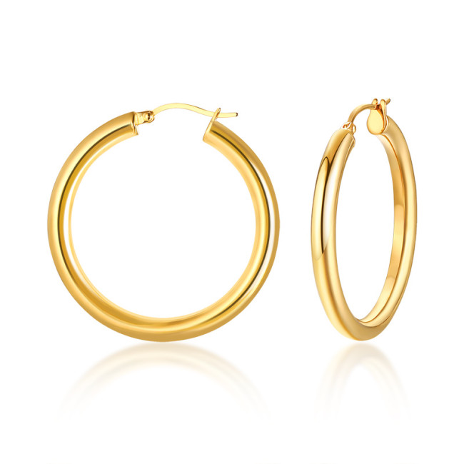Wholesale Stainless Steel Simple Hoop Earrings for Ladies