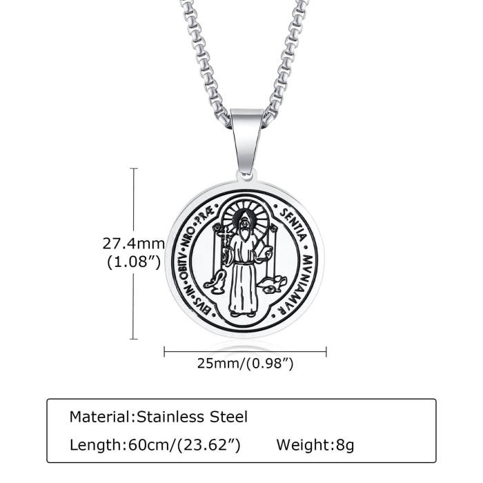 Wholesale Stainless Steel St Benedict Medal Pendant