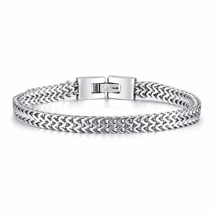 Wholesale Mens Stainless Steel Keel Chain Link Bracelet Wristband Bangle