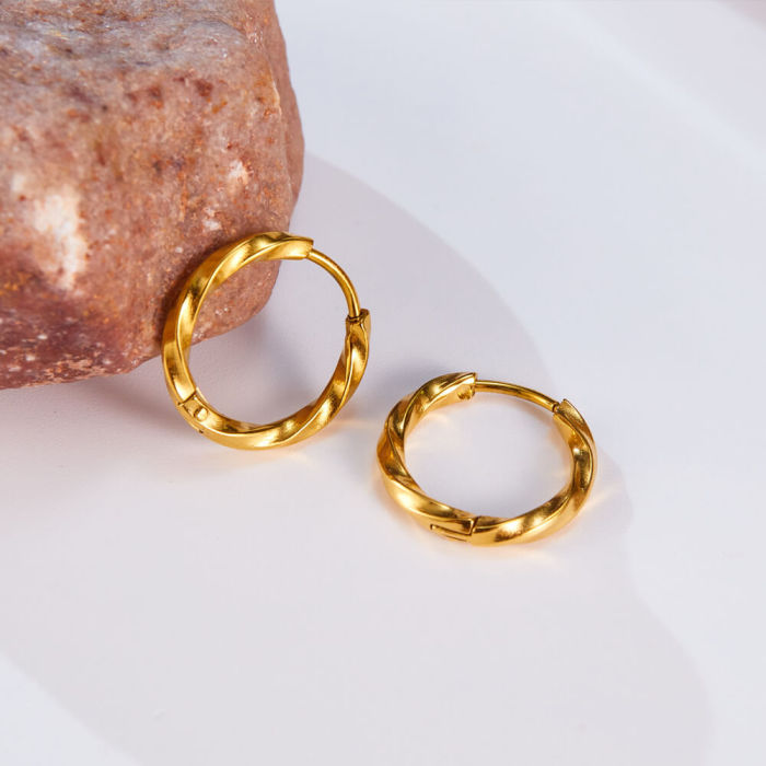Wholesale Stainless Steel Mobius Earrings