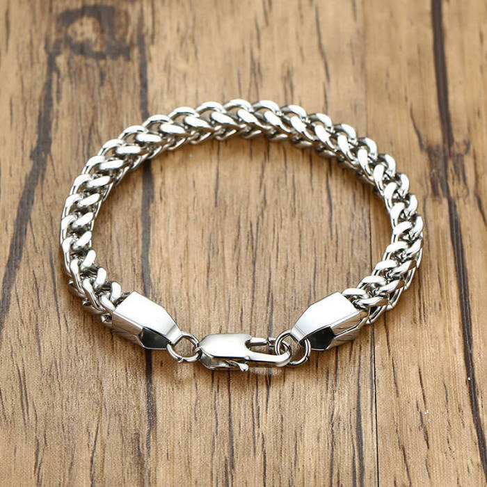 Wholesale Stainless Steel Men's Foxtail Chain Bracelet
