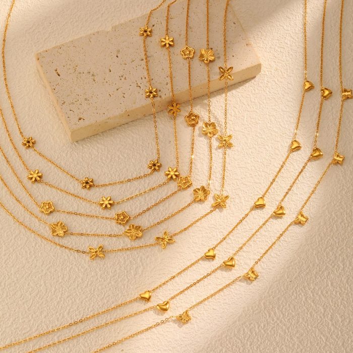 Wholesale Stainless Steel Girls Sweet Necklace