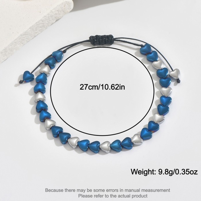Wholesale Stainless Steel Heart Beaded Bracelet