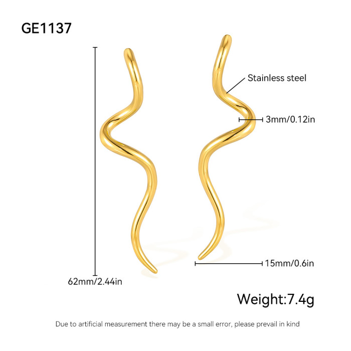 Wholesale Stainless Steel Snake Earrings for Women