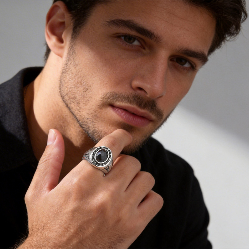 Wholesale Stainless Steel Men's Signet Ring