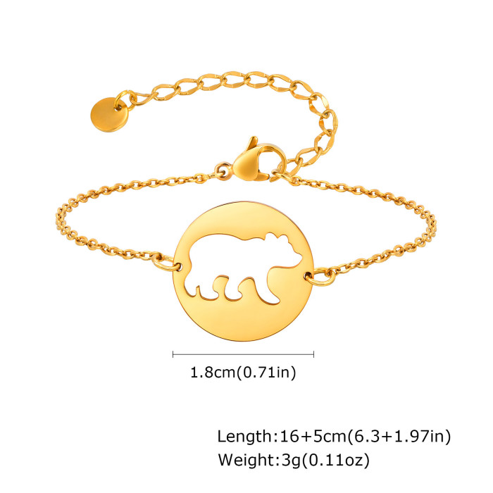 Wholesale Stainless Steel Bear Bracelet